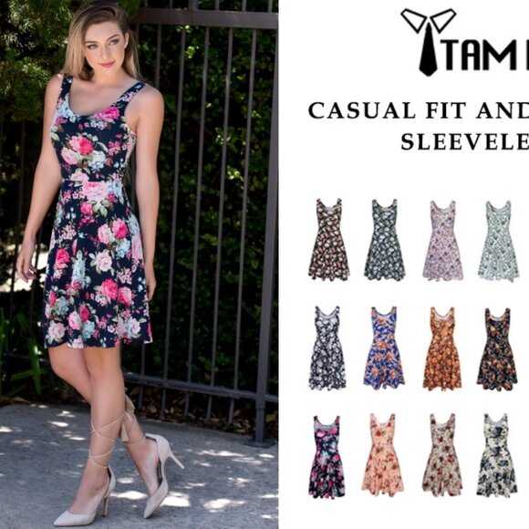 NWT Tam Ware Sleeveless Floral Fit and Flare Dress XXL - Picture 11 of 11